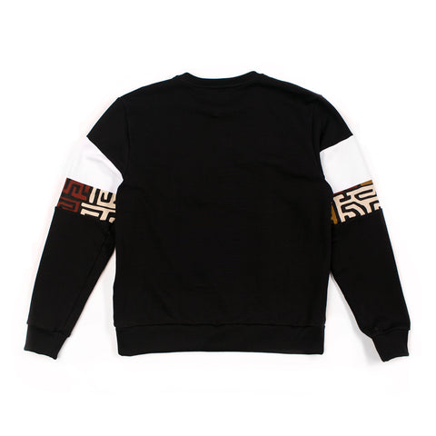  BLACK HSTRY KENTE PANEL SWEATSHIRT