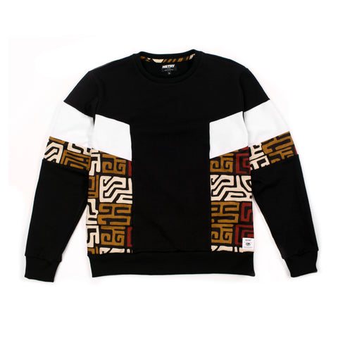  BLACK HSTRY KENTE PANEL SWEATSHIRT