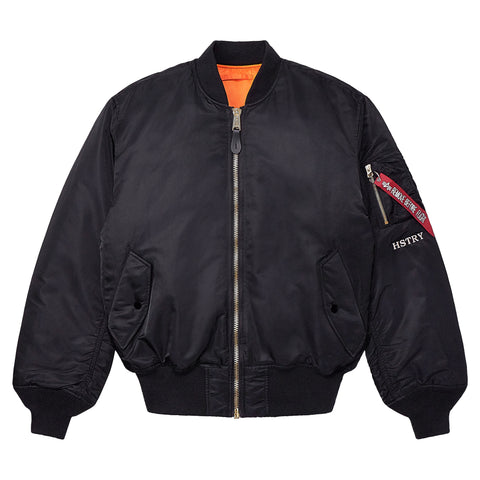  HSTRY x ALPHA INDUSTRIES QUEENS WOLF MA-1 FLIGHT JACKET