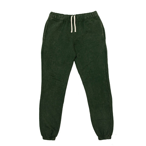 MINERAL WASHED MILITARY GREEN SWEATPANT