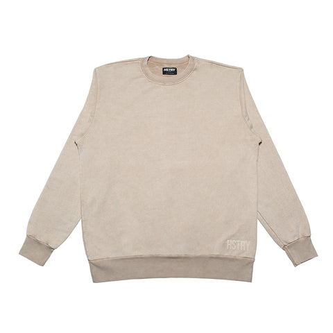 MINERAL WASHED SAND SWEATSHIRT