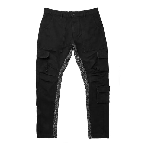 PAISLEY CANVAS PANT BLACK