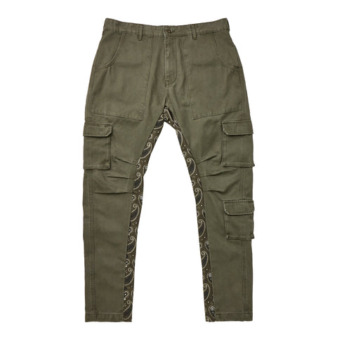  PAISLEY CANVAS PANT OLIVE