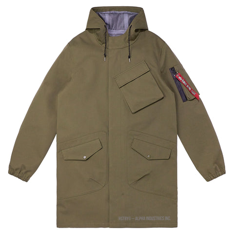  HSTRY x ALPHA INDUSTRIES WAR AGAINST LOVE MA-1 DUSTER W.P. FIELD COAT