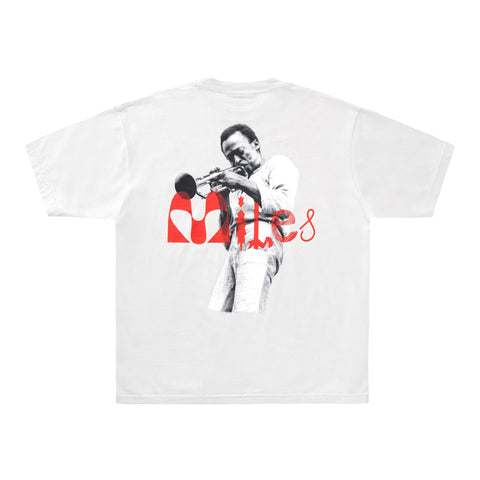 HSTRY x MILES DAVIS ASCENSEUR TEE OFF WHITE