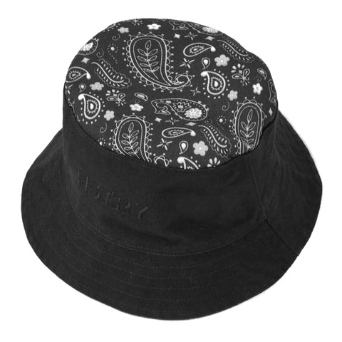  PAISLEY CANVAS BUCKET HAT BLACK