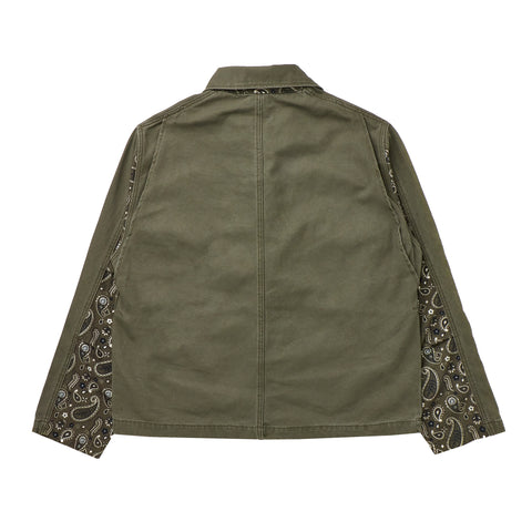 PAISLEY CANVAS JACKET OLIVE
