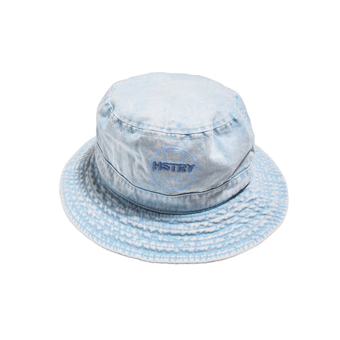MINERAL WASHED ICE BLUE BUCKET HAT
