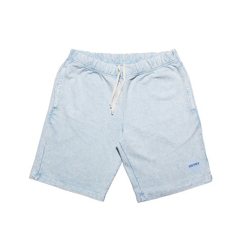 MINERAL WASHED ICE BLUE SHORTS
