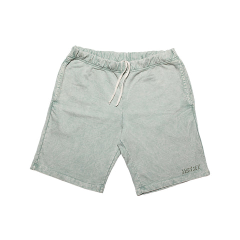 MINERAL WASHED SEAFOAM SHORTS